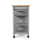 Westcliffe Contemporary Kitchen Cart with Wheels by Christopher Knight Home - 41.75 W x 18.90 D x 35.25 H