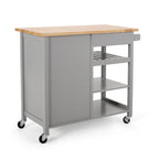 Westcliffe Contemporary Kitchen Cart with Wheels by Christopher Knight Home - 41.75 W x 18.90 D x 35.25 H