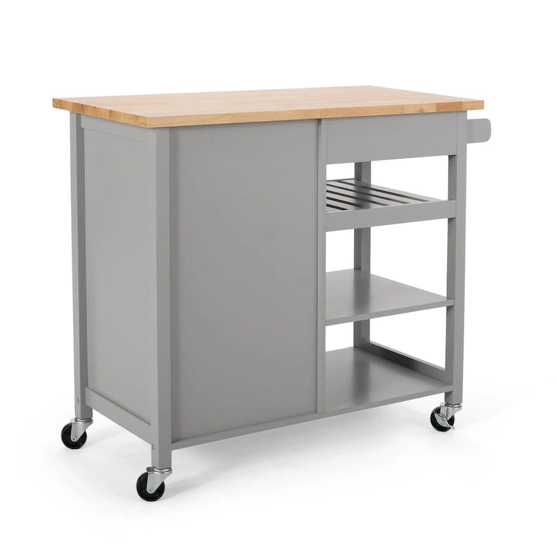 Westcliffe Contemporary Kitchen Cart with Wheels by Christopher Knight Home - 41.75 W x 18.90 D x 35.25 H