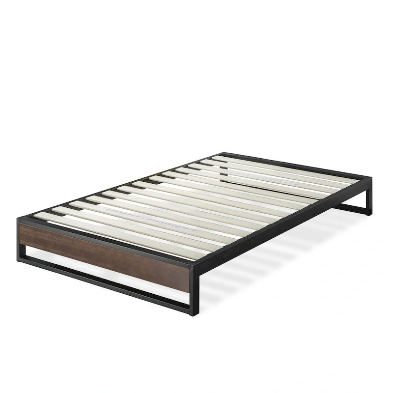 Priage by ZINUS GOOD DESIGN Winner 10 Inch Grey Wash Bamboo and Metal Platforma Bed