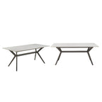 Vaduz 70 Iron Grey Metal Base 4-6 Person Dining Table
