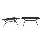 Vaduz 70 Iron Grey Metal Base 4-6 Person Dining Table