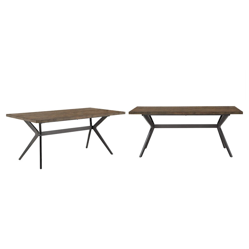 Vaduz 70 Iron Grey Metal Base 4-6 Person Dining Table