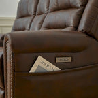 Power Sofa Loveseat Recliner Adjustable Headrest High Back Nailhead
