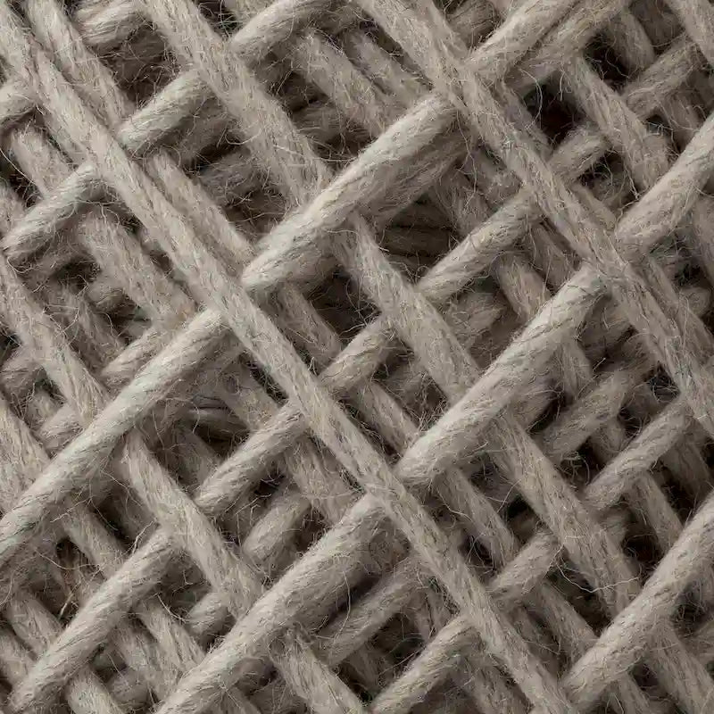 Mercana Allium Brown Woven Wool Round Pouf
