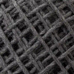 Mercana Allium Brown Woven Wool Round Pouf