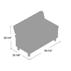 Kouchouk 54.5 Linen Flared Arm Loveseat