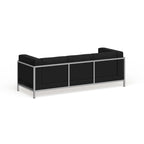 LeatherSoft Modular Sofa with Quilted Tufted Seat and Encasing Frame - 79W x 28.75D x 27.25H