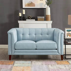 Hydeline Arvo Top Grain Leather Sofa Loveseat and Chair Set with Feather, Memory Foam and Springs