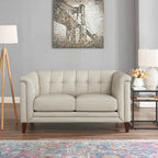 Hydeline Arvo Top Grain Leather Sofa Loveseat and Chair Set with Feather, Memory Foam and Springs