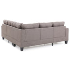 Newbury 82 in. W 2-piece Polyester Twill L Shape Sectional Sofa - 32L x 82W x 35H