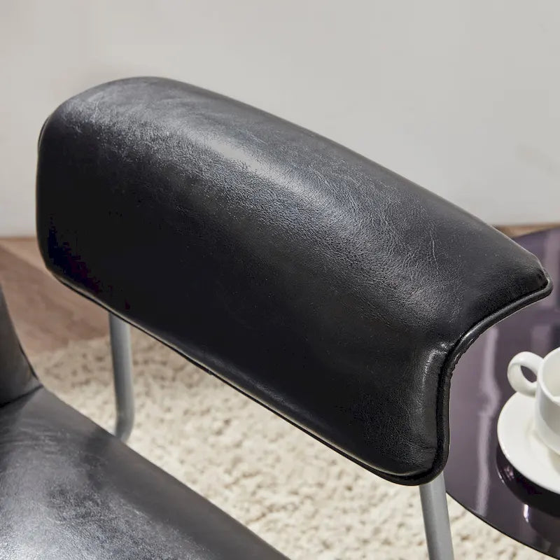 Corvus Deborah Bonded Leather Lounge Arm Chair