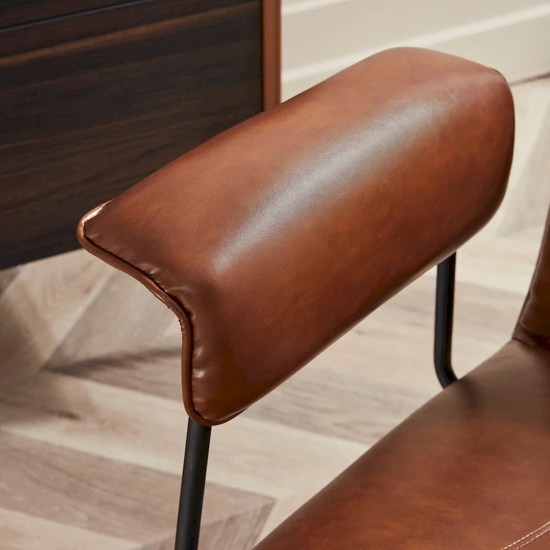 Corvus Deborah Bonded Leather Lounge Arm Chair