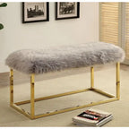 Tula Contemporary 40-inch Metal Entryway Bench by Furniture of America