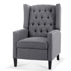27 Wide Upholstered Manual Recliner, Wing Sofa Chair with Wood Legs