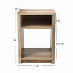 Marble and Wood End Table