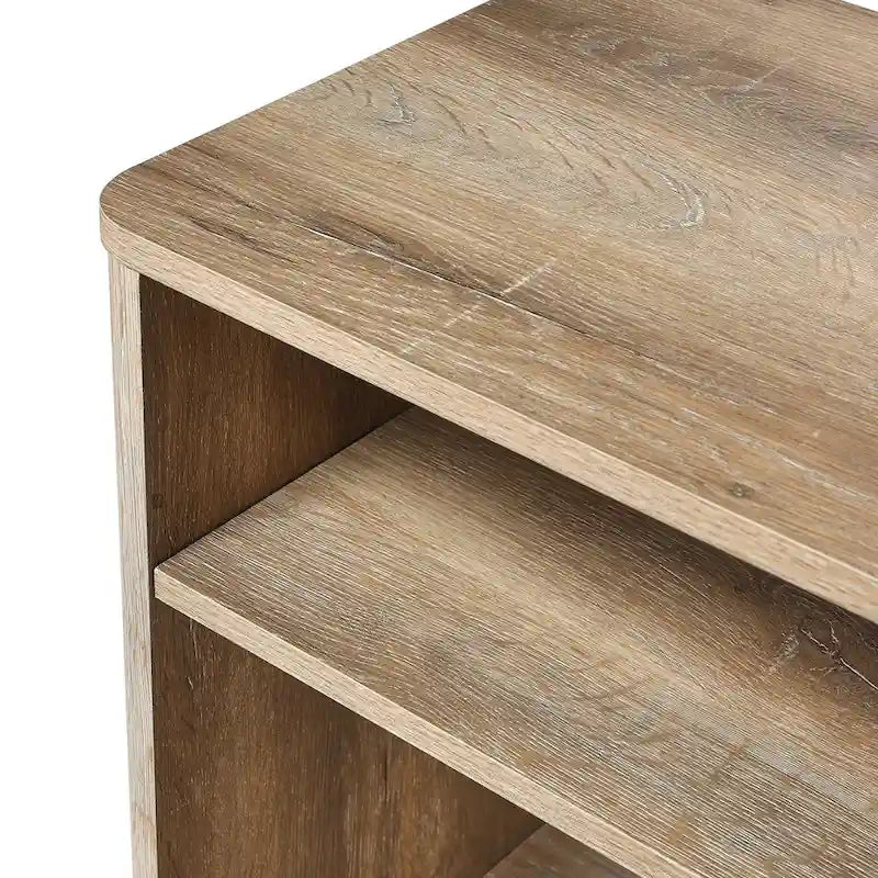 Marble and Wood End Table