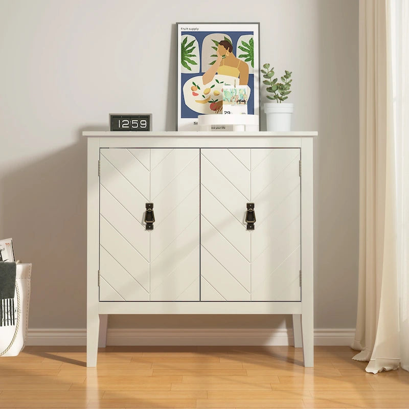 2 Door Wooden Cabinets,Wood Cabinet Vintage Style Sideboard