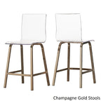 Nova Round Glass Top Vortex Iron Base 5-Piece Counter Height Dining Set by iNSPIRE Q Bold
