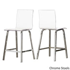 Nova Round Glass Top Vortex Iron Base 5-Piece Counter Height Dining Set by iNSPIRE Q Bold