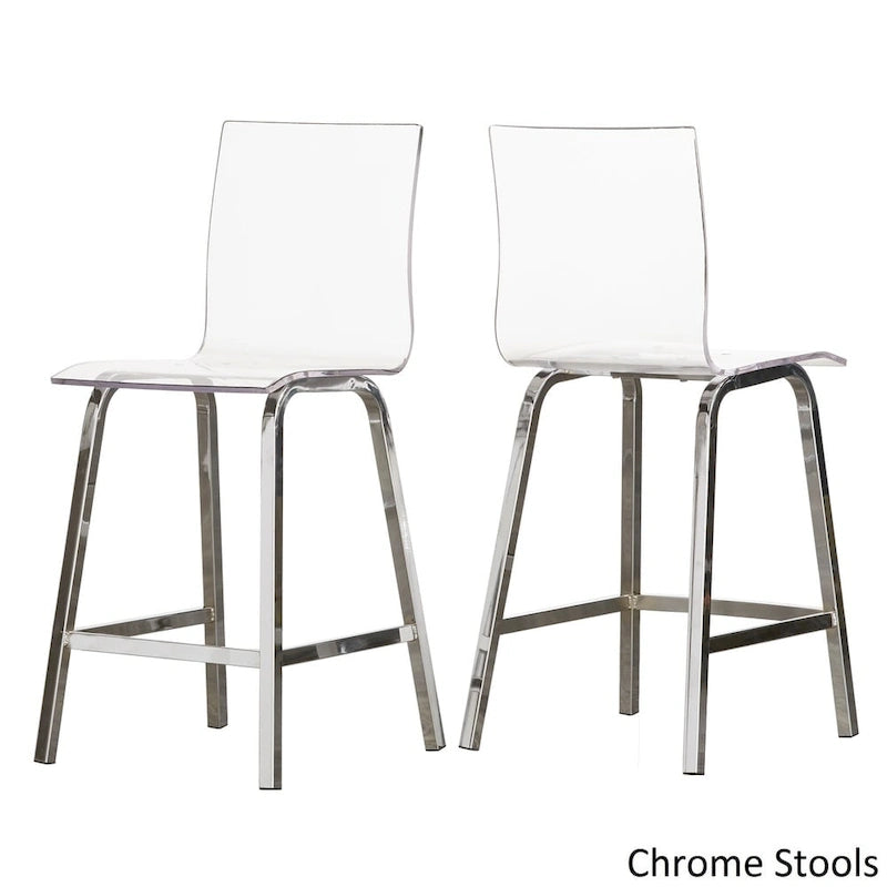 Nova Round Glass Top Vortex Iron Base 5-Piece Counter Height Dining Set by iNSPIRE Q Bold