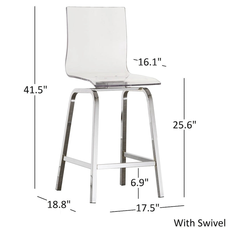 Nova Round Glass Top Vortex Iron Base 5-Piece Counter Height Dining Set by iNSPIRE Q Bold