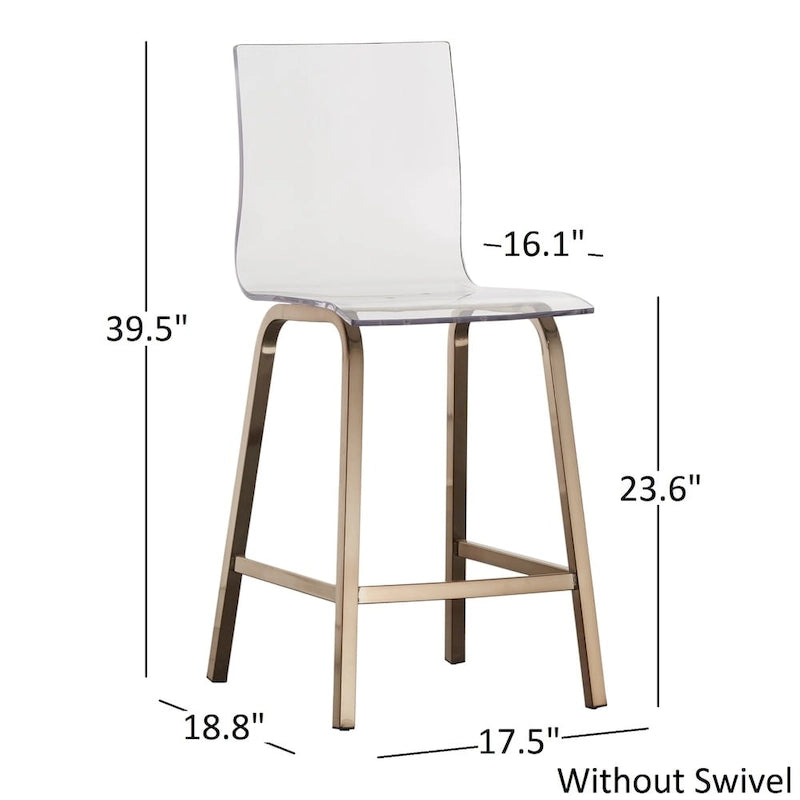 Nova Round Glass Top Vortex Iron Base 5-Piece Counter Height Dining Set by iNSPIRE Q Bold