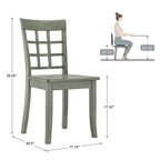 Wilmington II 48-Inch Rectangular Antique Sage Green 5-Piece Dining Set by iNSPIRE Q Classic