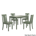 Wilmington II 48-Inch Rectangular Antique Sage Green 5-Piece Dining Set by iNSPIRE Q Classic