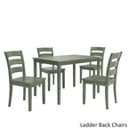 Wilmington II 48-Inch Rectangular Antique Sage Green 5-Piece Dining Set by iNSPIRE Q Classic