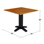 Square Dual Drop Leaf Dining Table