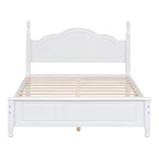 3PCS Retro Design Queen/Full Size Wood Platform Bed Set with 2 Nightstands