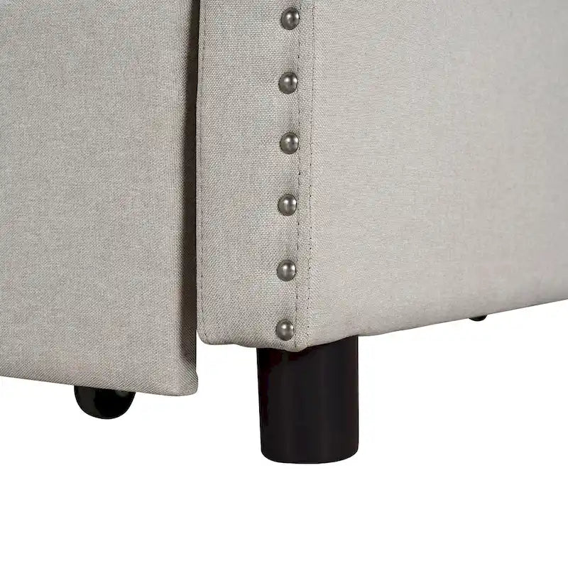 Nestfair Full Size Upholstered Daybed with Twin Size Trundle