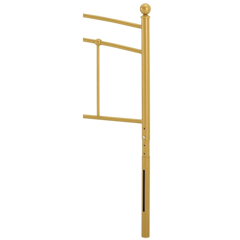 Tyler Arched King Size Gold Metal Headboard