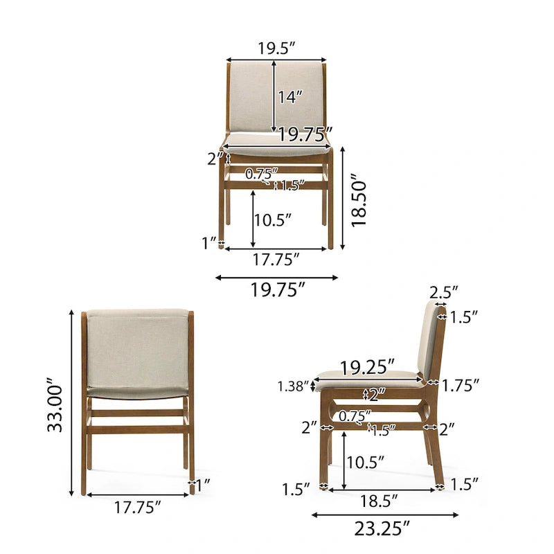 Coston Upholstered Dining Chairs by Christopher Knight Home- Set of 2