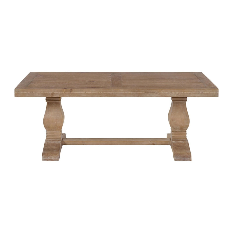 50 Solid Wood Pedestal Coffee Table