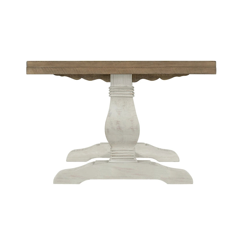 50 Solid Wood Pedestal Coffee Table