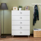 Modern Rectangular Wooden 5-Drawers Chest