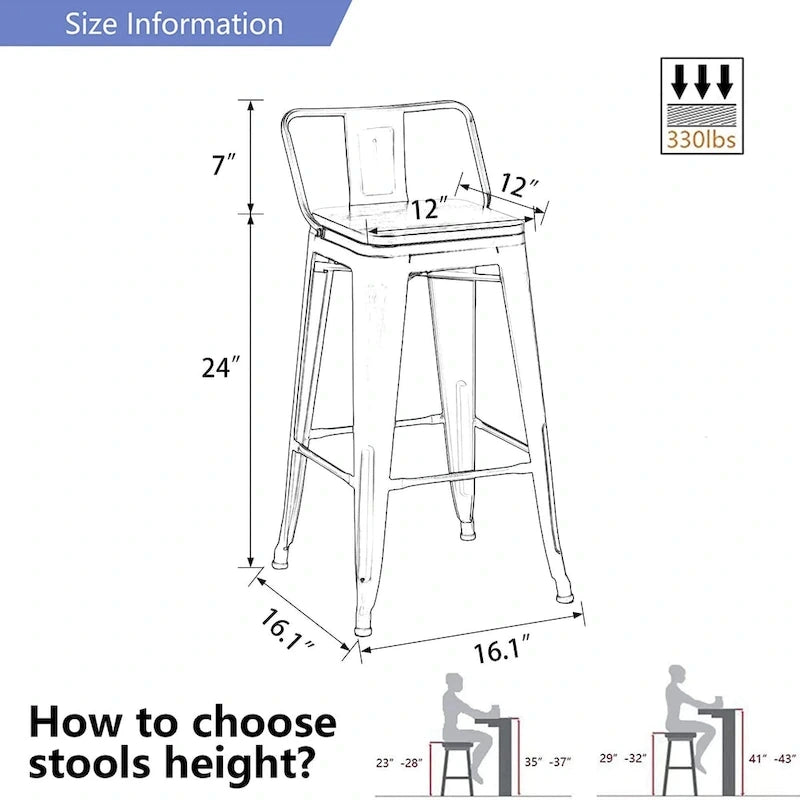 black counter stools ,bar stools with backs 24 26 inch
