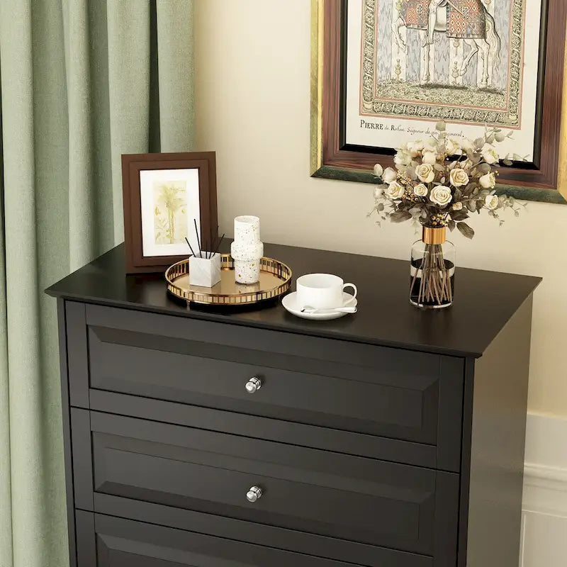 Side Tatble 5 Drawer Dresser Drawer Chest Tall Storage Cabinet