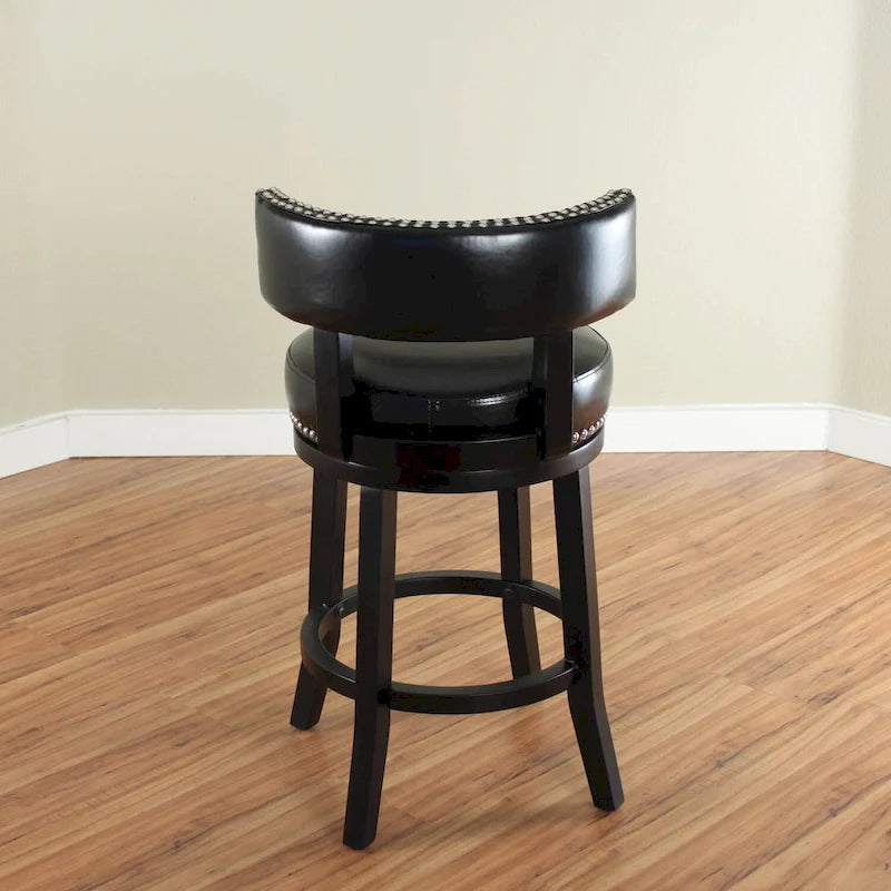 Mossoro Swivel Faux Leather Upholstered Wood Counter Stool