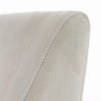 Modrest Elijah Modern Beige & Copper Antique Brass Dining Chair