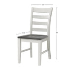 Monterey Solid Wood Dining Chair (Set of 2), White Stain and Grey by Martin Svensson Home