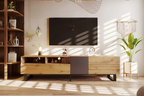 Modern Media Console Table TV Stand for 80 TV