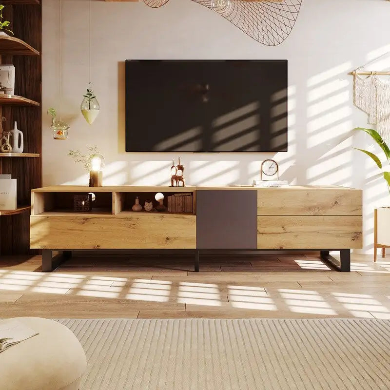 Modern Media Console Table TV Stand for 80 TV