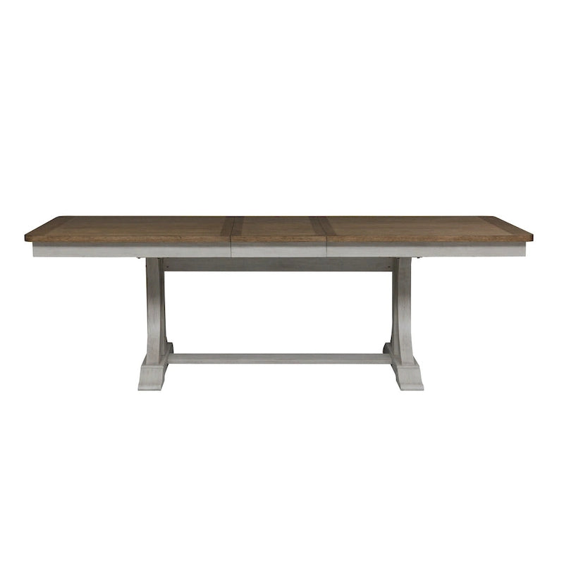 Farmhouse Reimagined Antique White 6 Piece Trestle Set