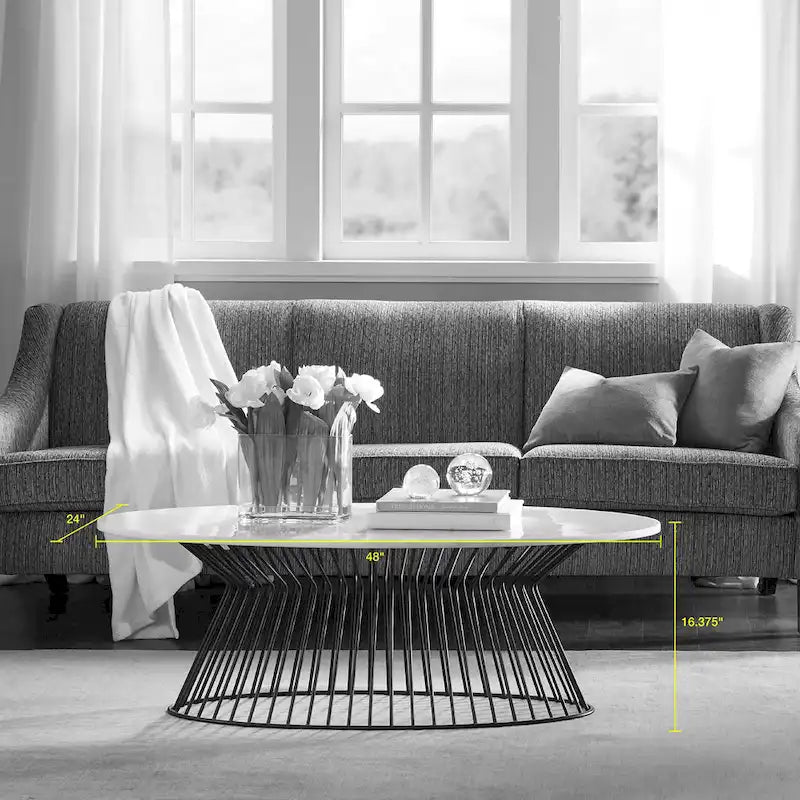 Madison Park Keaton Black/White Coffee Table