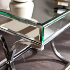 Chrome Mirrored Side Table