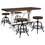 Valebeck Brown/ White Rectangular Dining Room Counter Table - 60 W x 30 D x 36 H