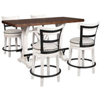 Valebeck Brown/ White Rectangular Dining Room Counter Table - 60 W x 30 D x 36 H